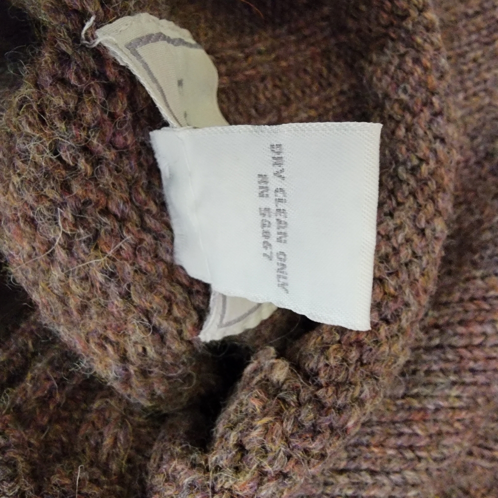 Express Tricot Sweater Sz L Ribbed Embroidered Roll Neck Vintage - Picture 6 of 6